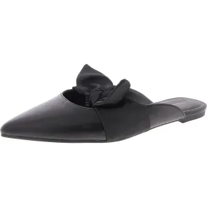 Kandy Womens Bow Faux Leather Mules