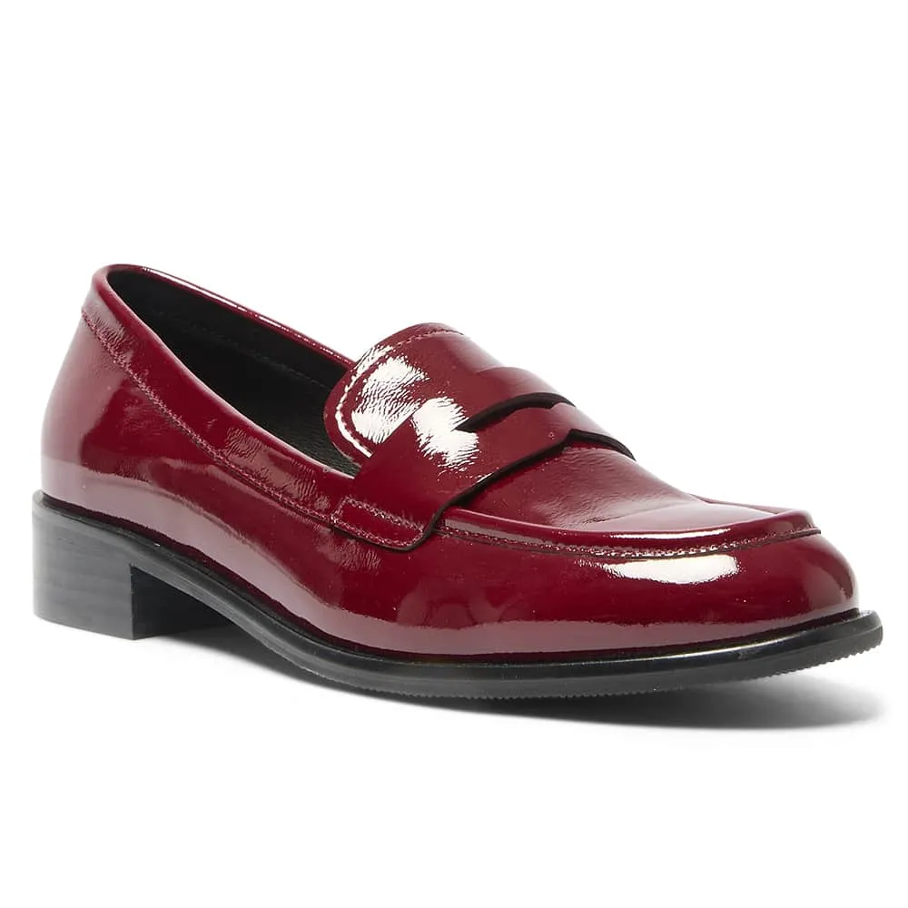 Kassidy Loafer in Wine Patent