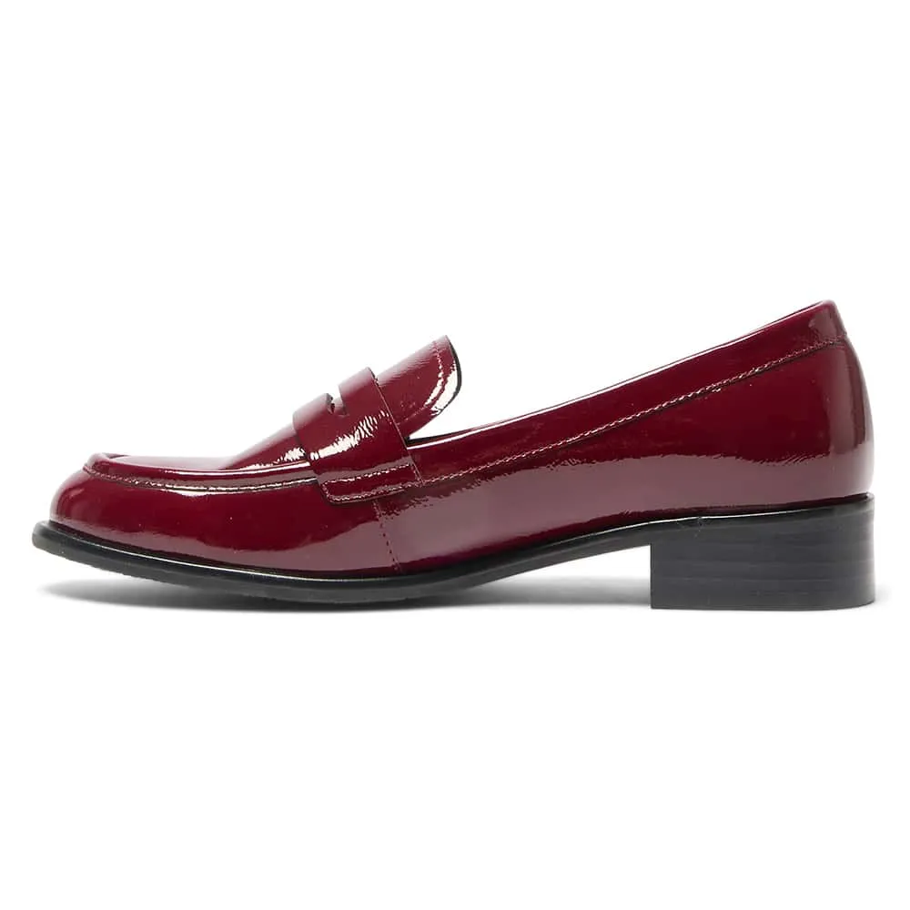 Kassidy Loafer in Wine Patent