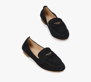 Kate Spade New York Eliza Flats Women's US 9 Black Suede Slip On Loafers ZPO1120