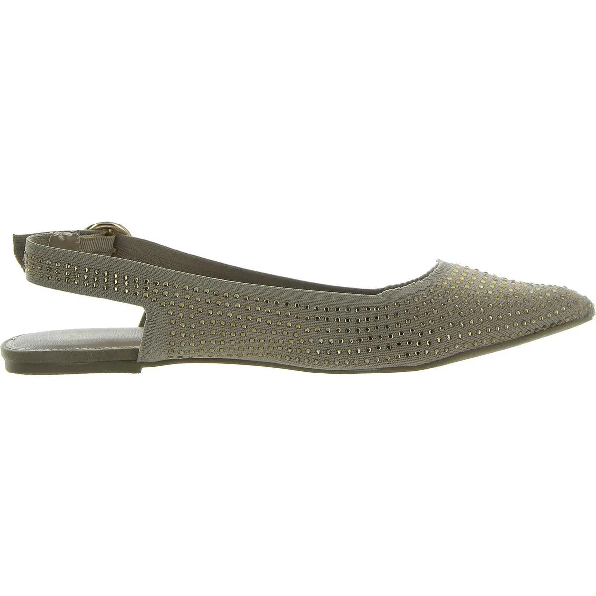Kathrina Womens Knit Rhinestone Slingbacks