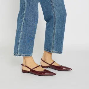 Katie Flat in Cherry Patent