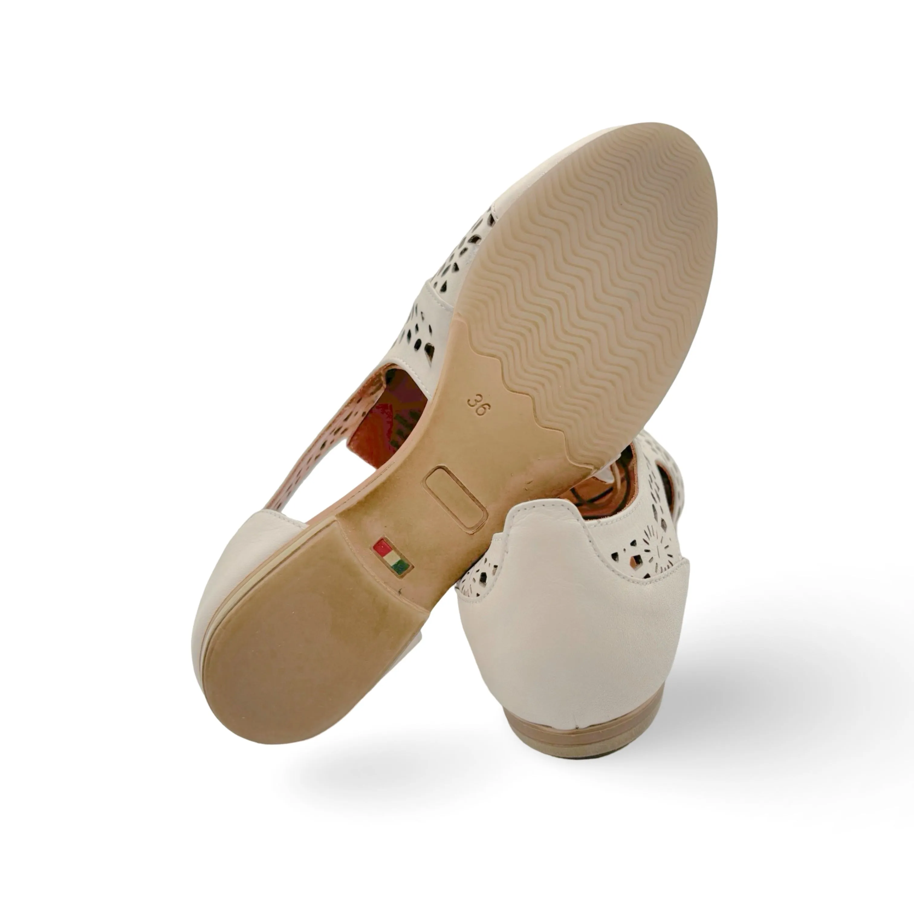 Kenan Cream Lace Up Flat