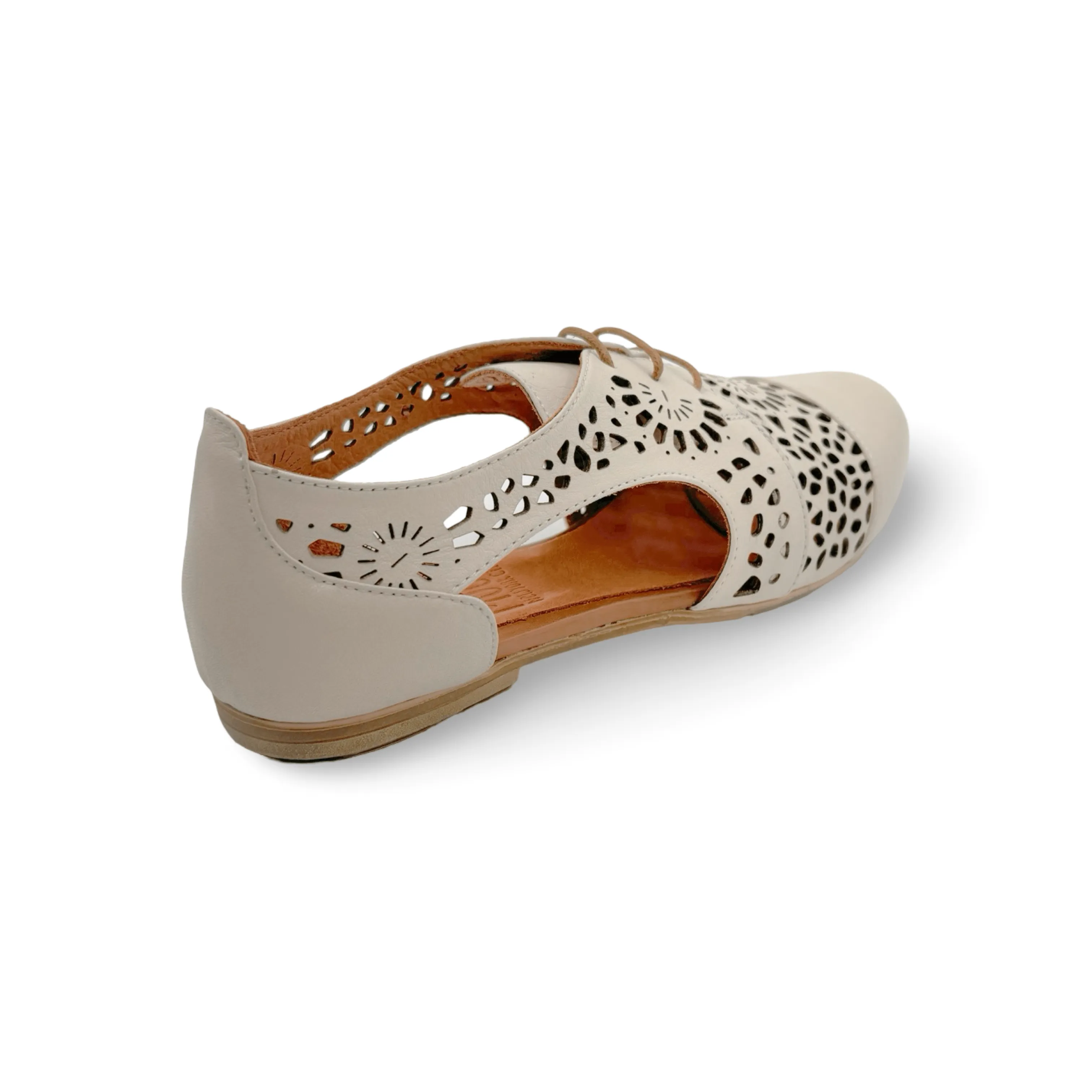 Kenan Cream Lace Up Flat