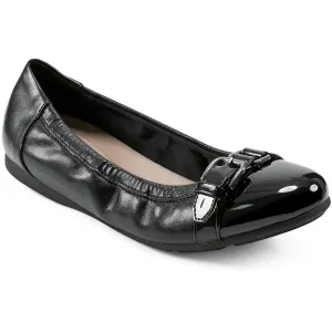 KENNA3 Womens Buckle Manmade Ballet Flats