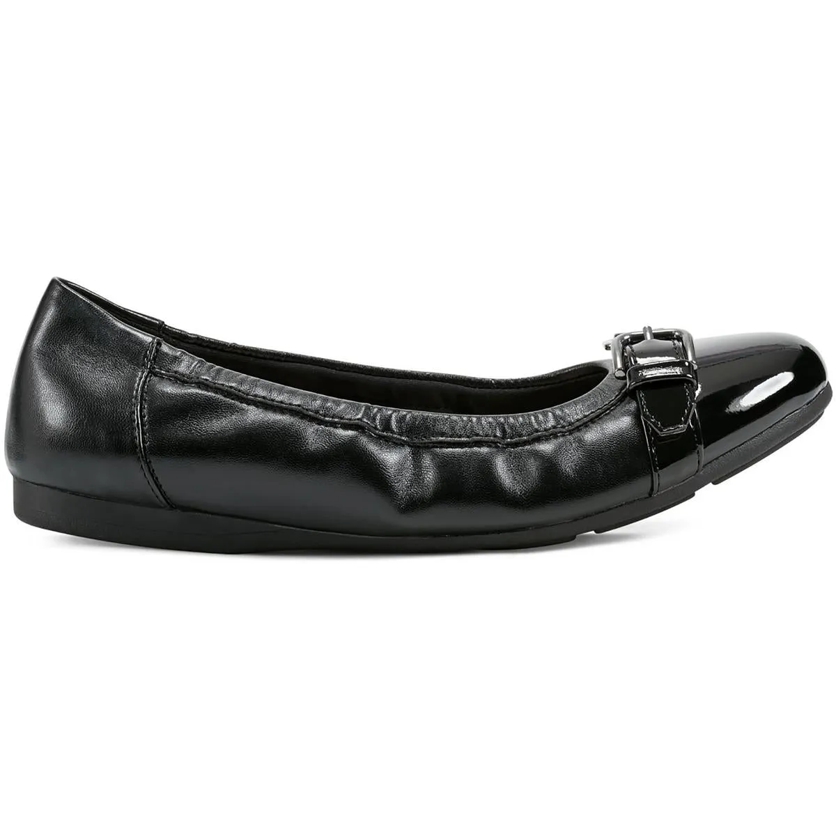 KENNA3 Womens Buckle Manmade Ballet Flats