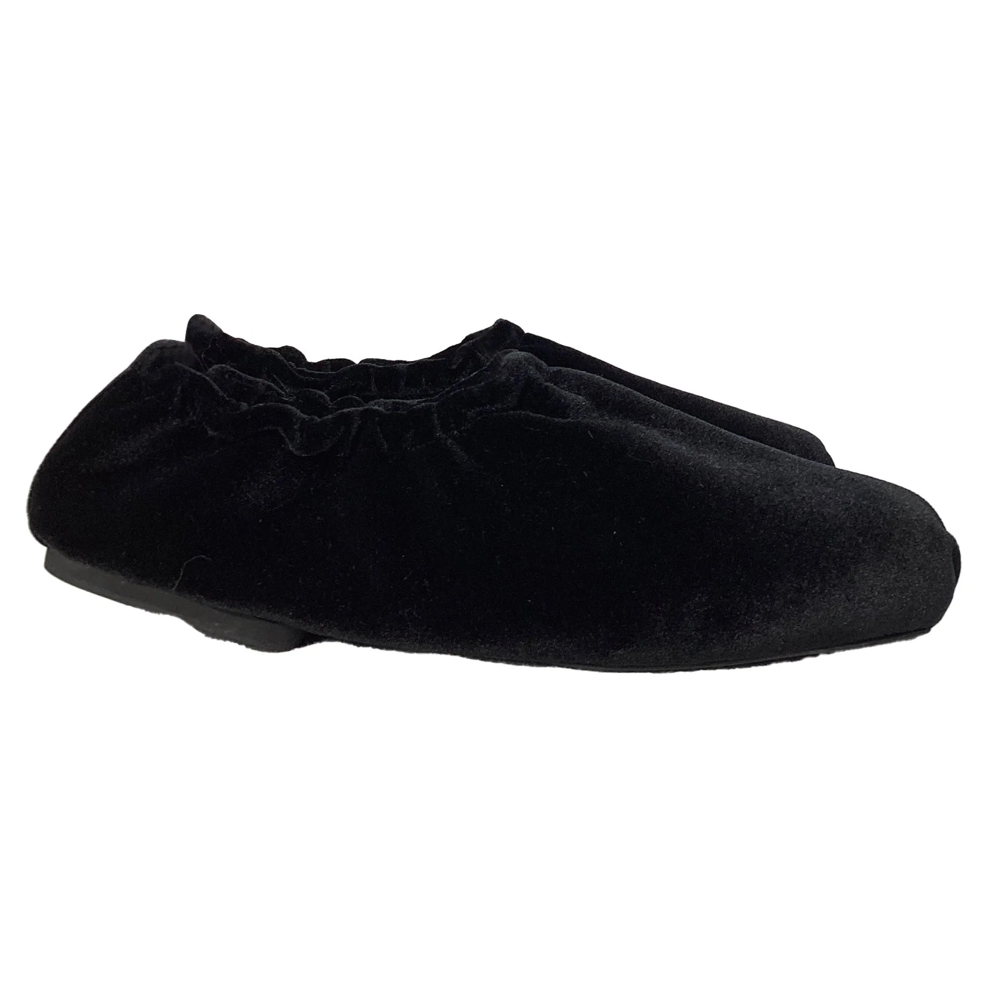 Khaite Logan Ballet Flats in Black Velvet
