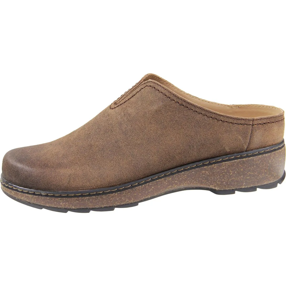 KOLIA Womens Laceless Leather Mules