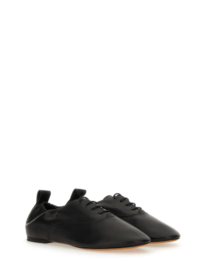 Lace-Up Slipper With Pointed Toe
