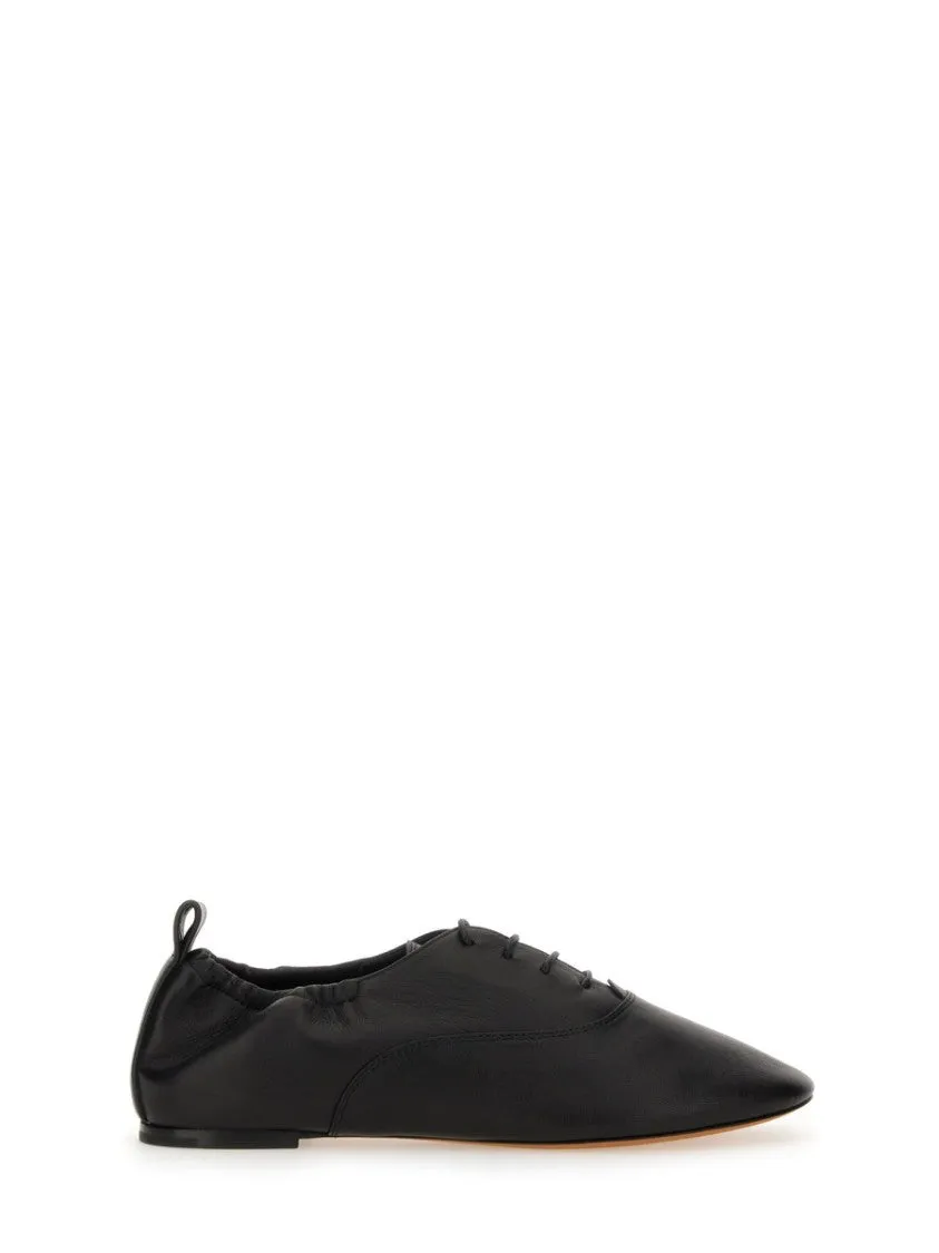 Lace-Up Slipper With Pointed Toe