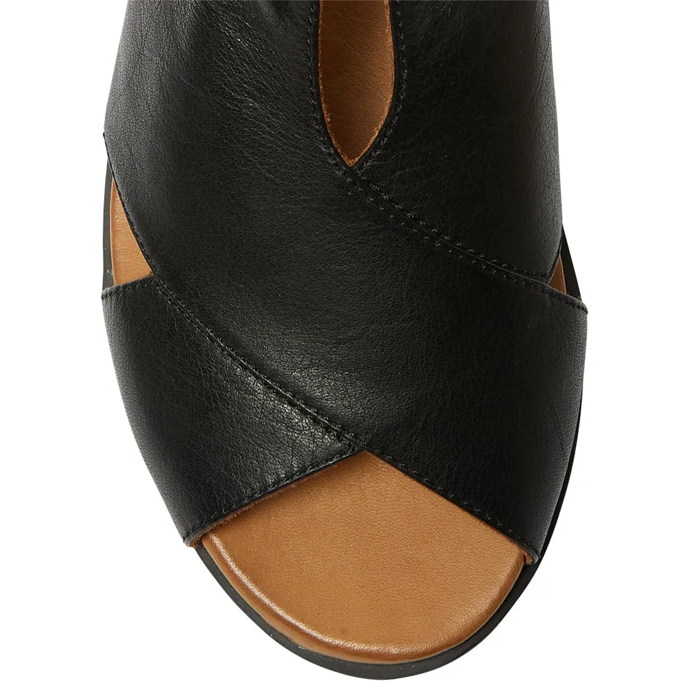 Laguna Sandal in Black Leather