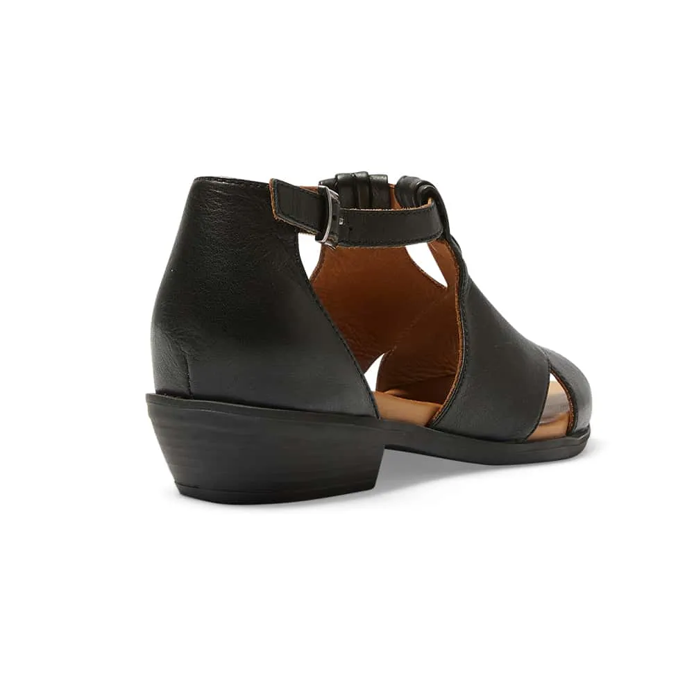 Laguna Sandal in Black Leather