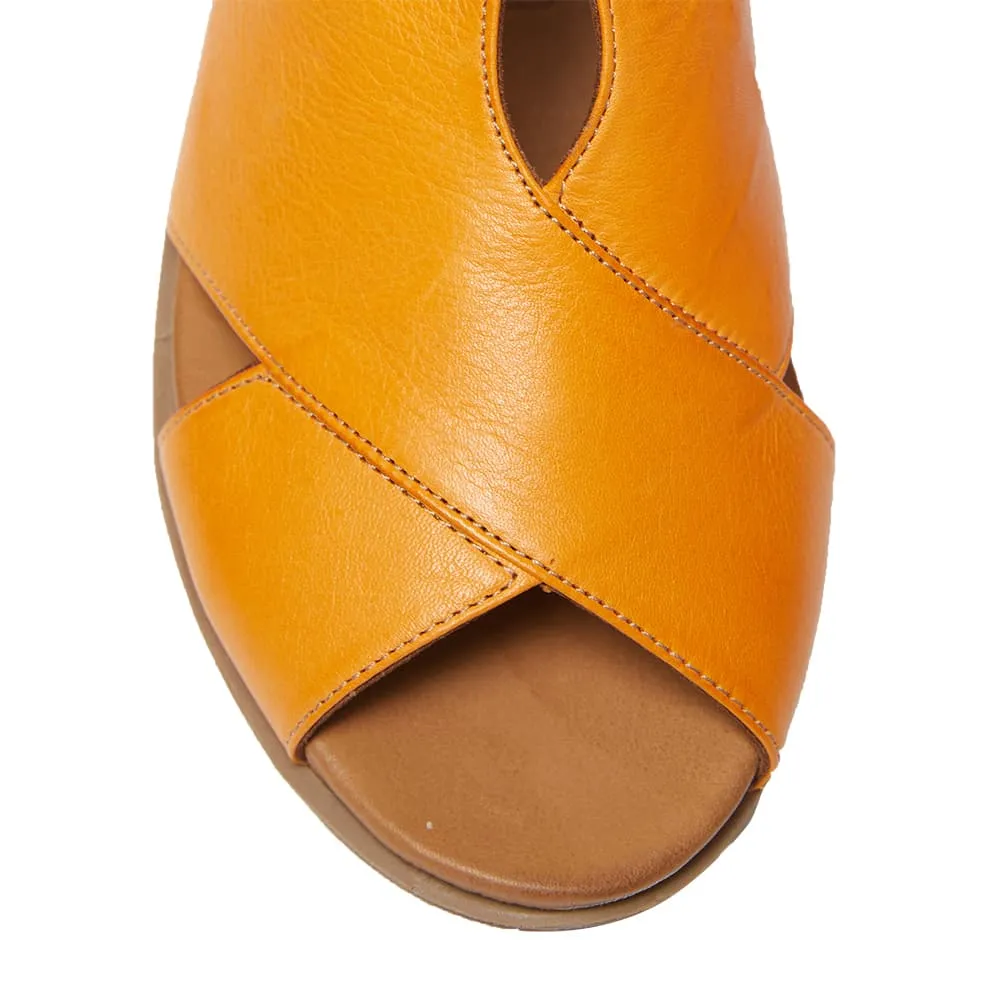 Laguna Sandal in Orange And Cognac Leather