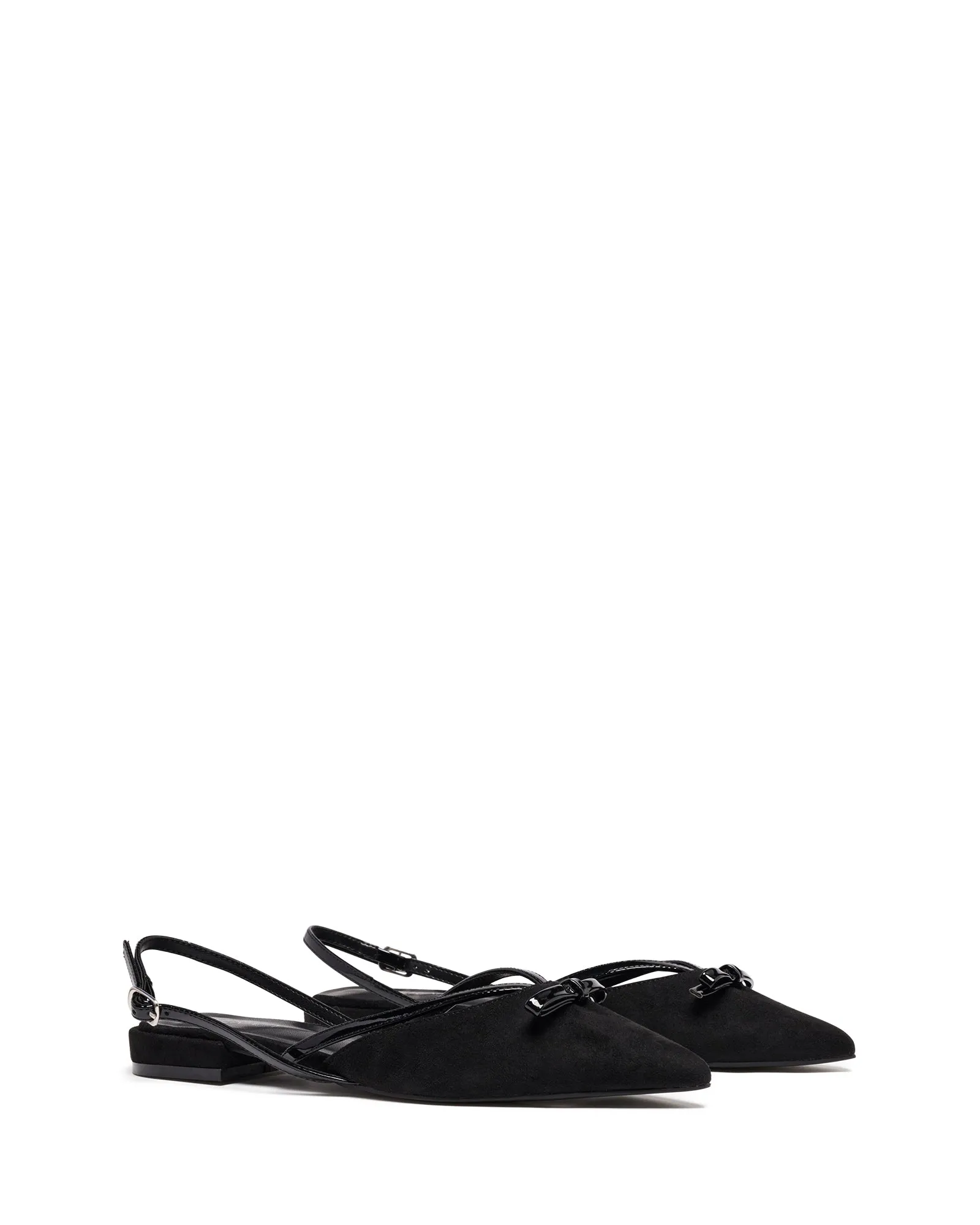 Lalaa Flat Point  Black Suede