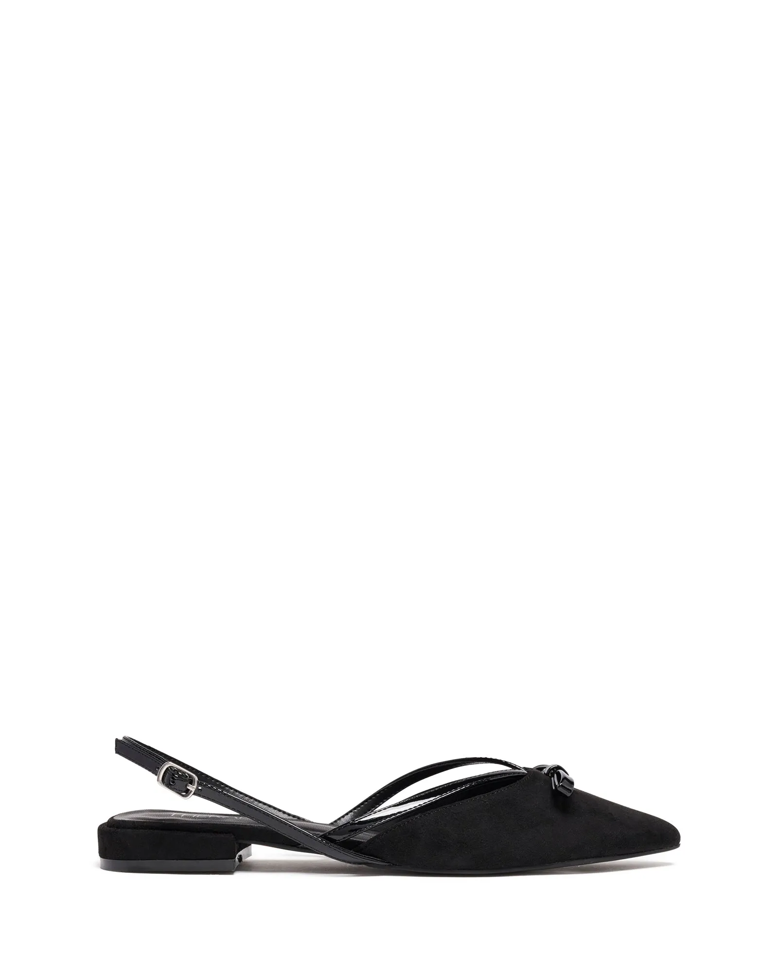 Lalaa Flat Point  Black Suede