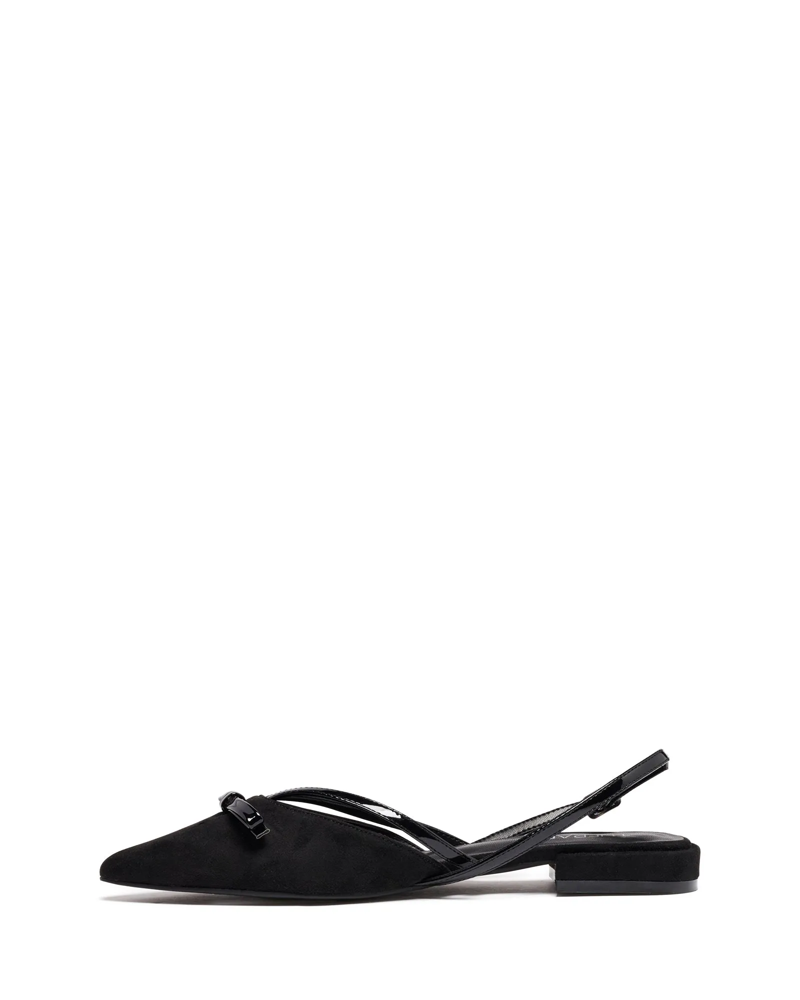 Lalaa Flat Point  Black Suede