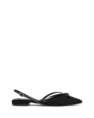 Lalaa Flat Point  Black Suede