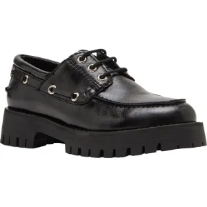 Lavine Womens Leather Lace-Up Loafers