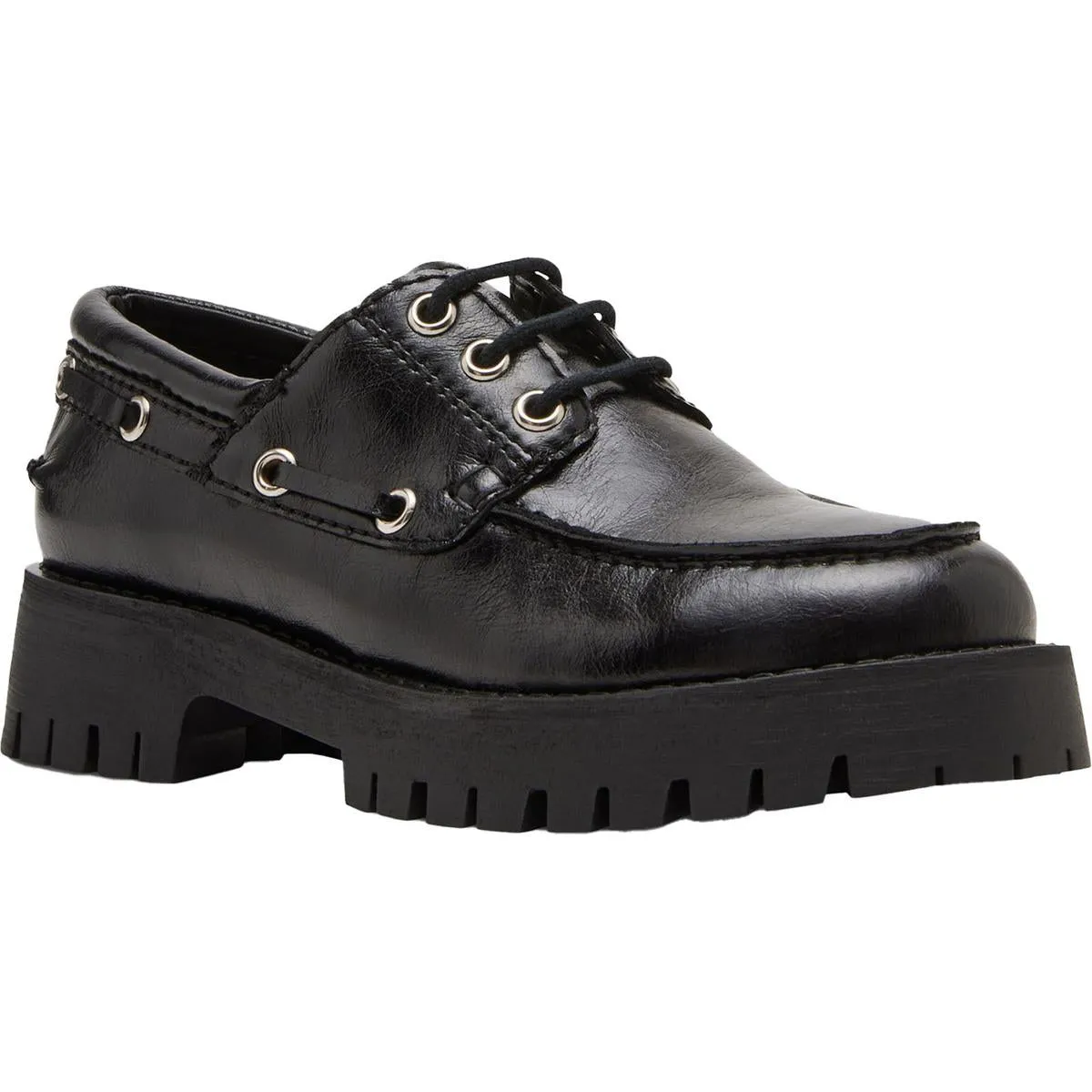 Lavine Womens Leather Lace-Up Loafers