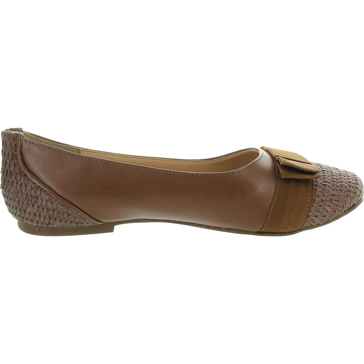 Layla Womens Solid Leather Ballet Flats