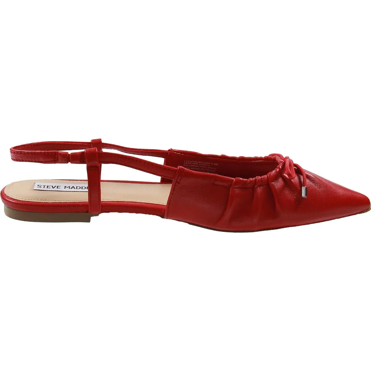 LAYLAH Womens Bow Leather Slingbacks