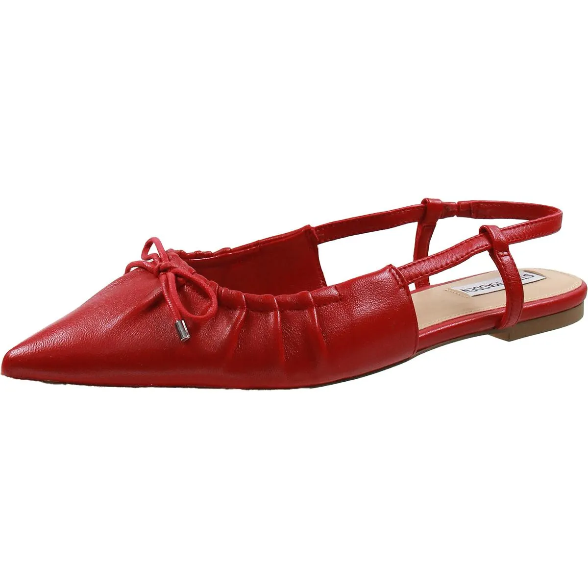 LAYLAH Womens Bow Leather Slingbacks