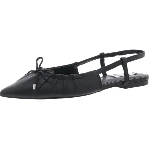 LAYLAH Womens Bow Leather Slingbacks