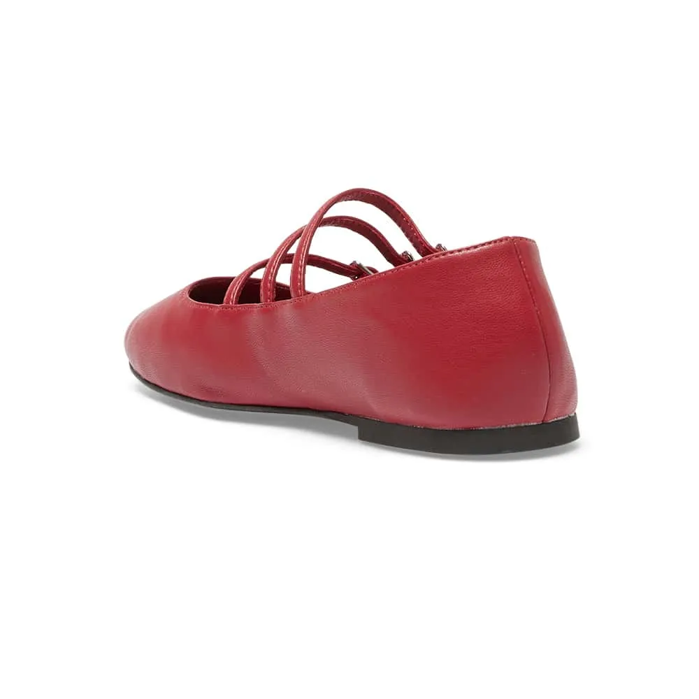 Leah Flat in Red Smooth