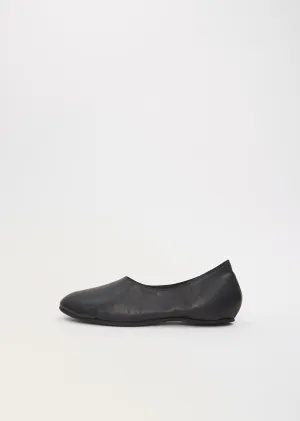 Leather Ballerina  Black