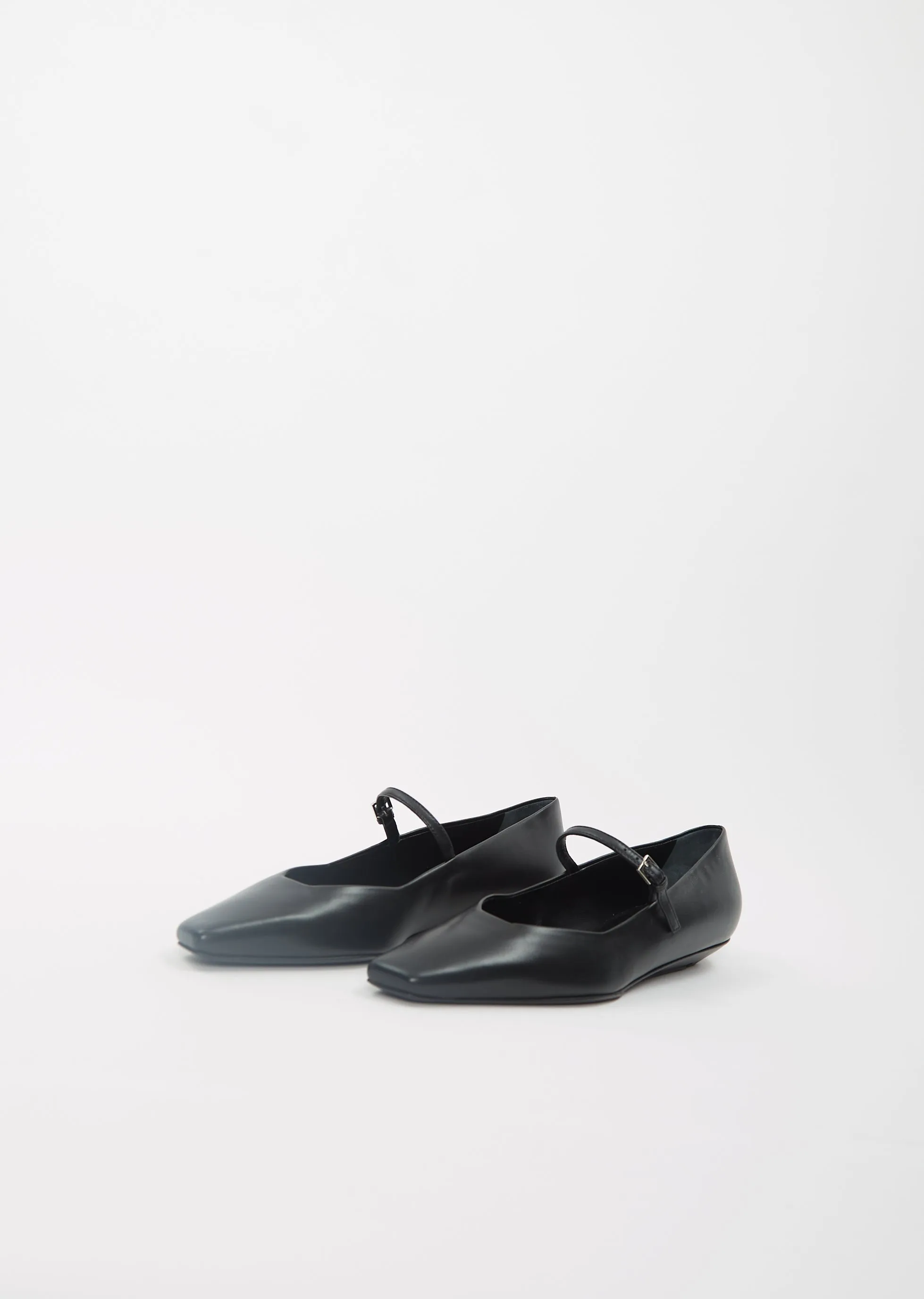 Leather Ballerina  Black