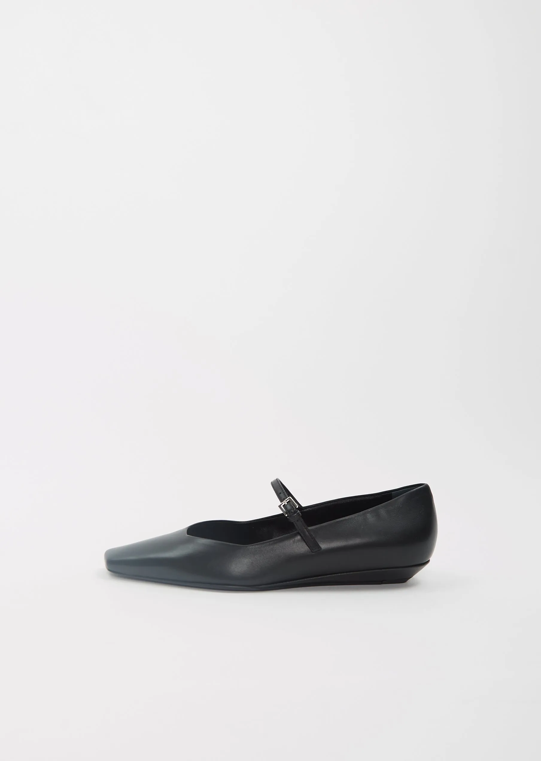 Leather Ballerina  Black
