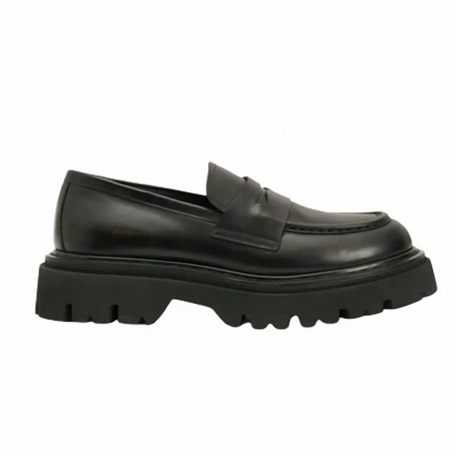 Leather Loafer In Black