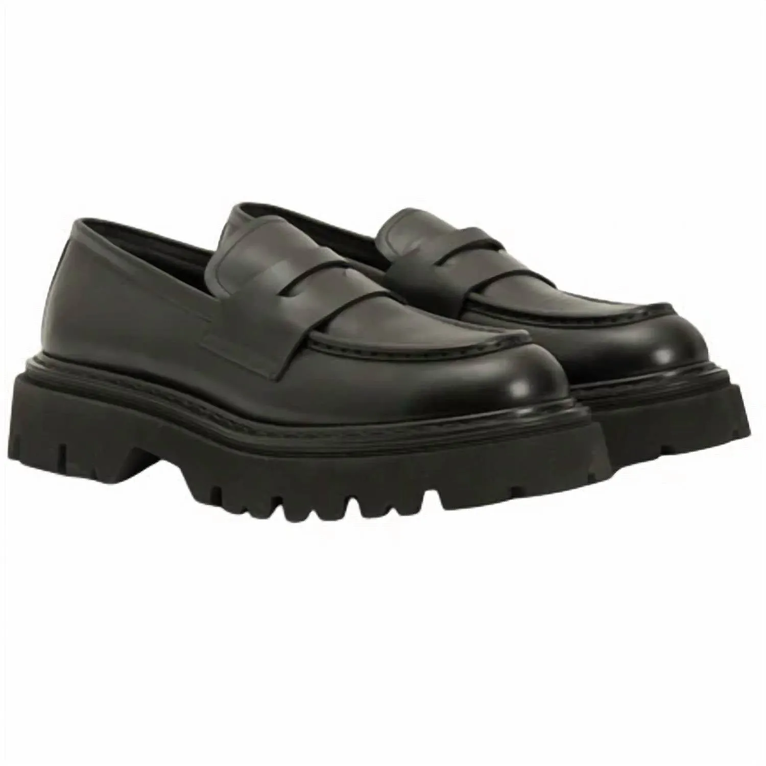 Leather Loafer In Black