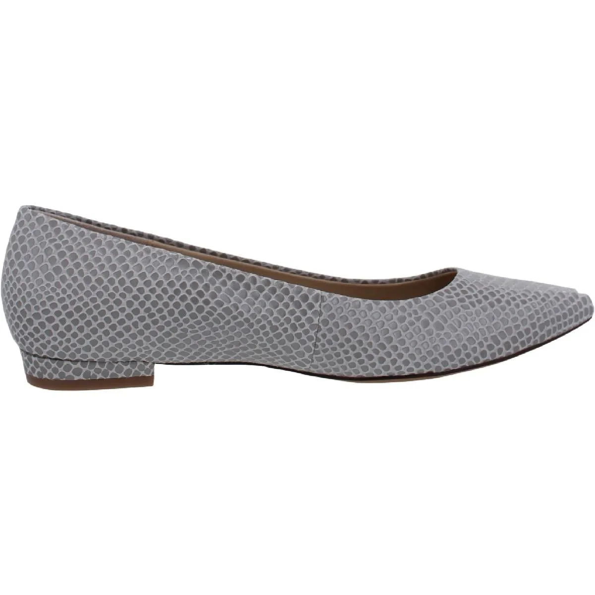 Lena Lzrd Womens Leather Embossed Pointed Toe Flats