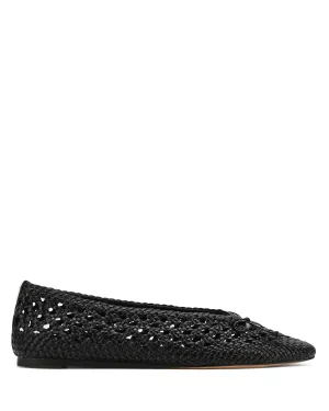 Leni Weave Black Leather
