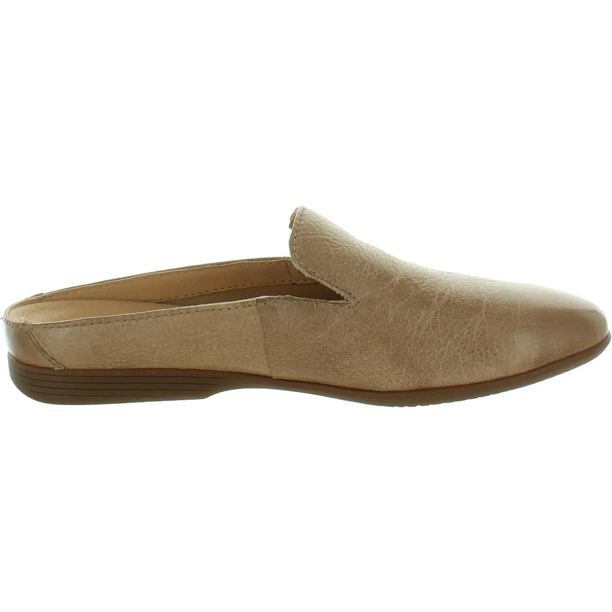 Lexie Milled Womens Leather Round Toe Flat Shoes
