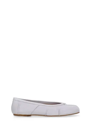 Lilac Leather Tabi Ballerinas