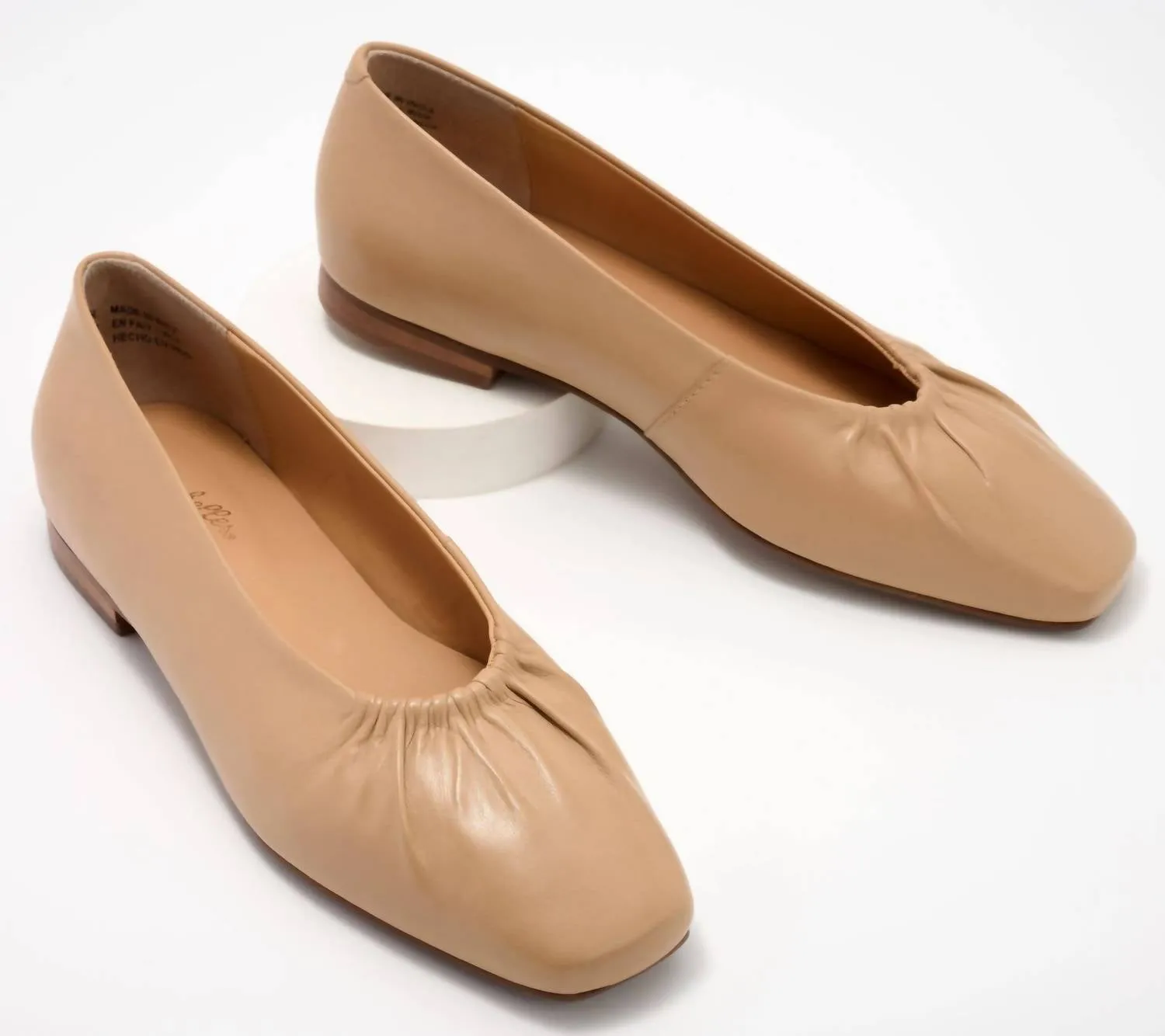 Little Things Gathered Flat Sandal In Beige
