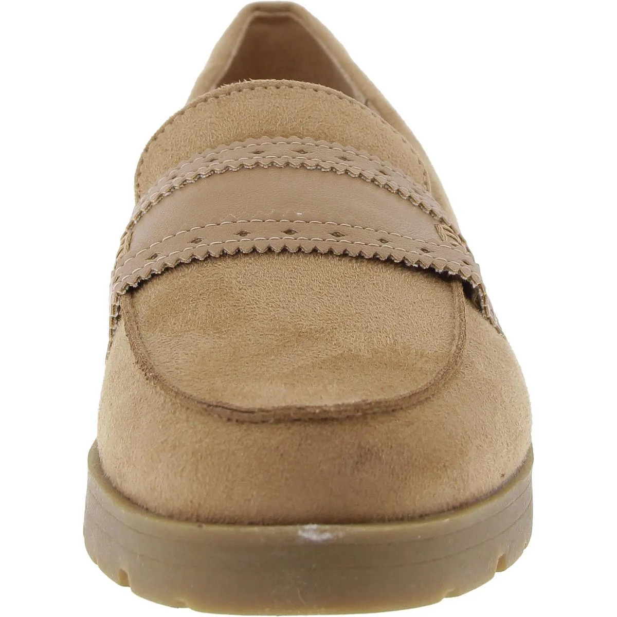 London Womens Faux Leather Slip-On Loafers