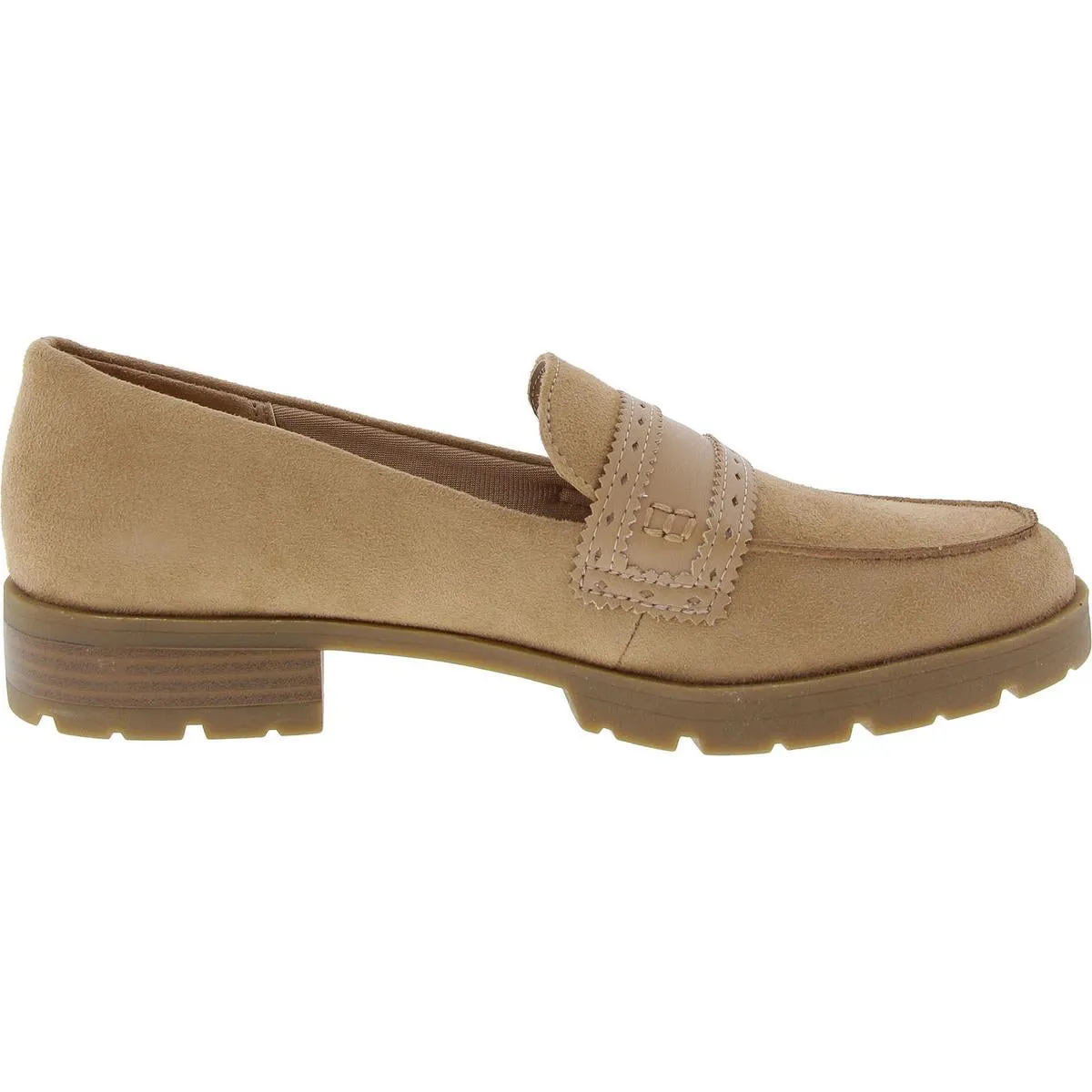 London Womens Faux Leather Slip-On Loafers