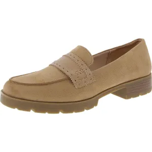 London Womens Faux Leather Slip-On Loafers