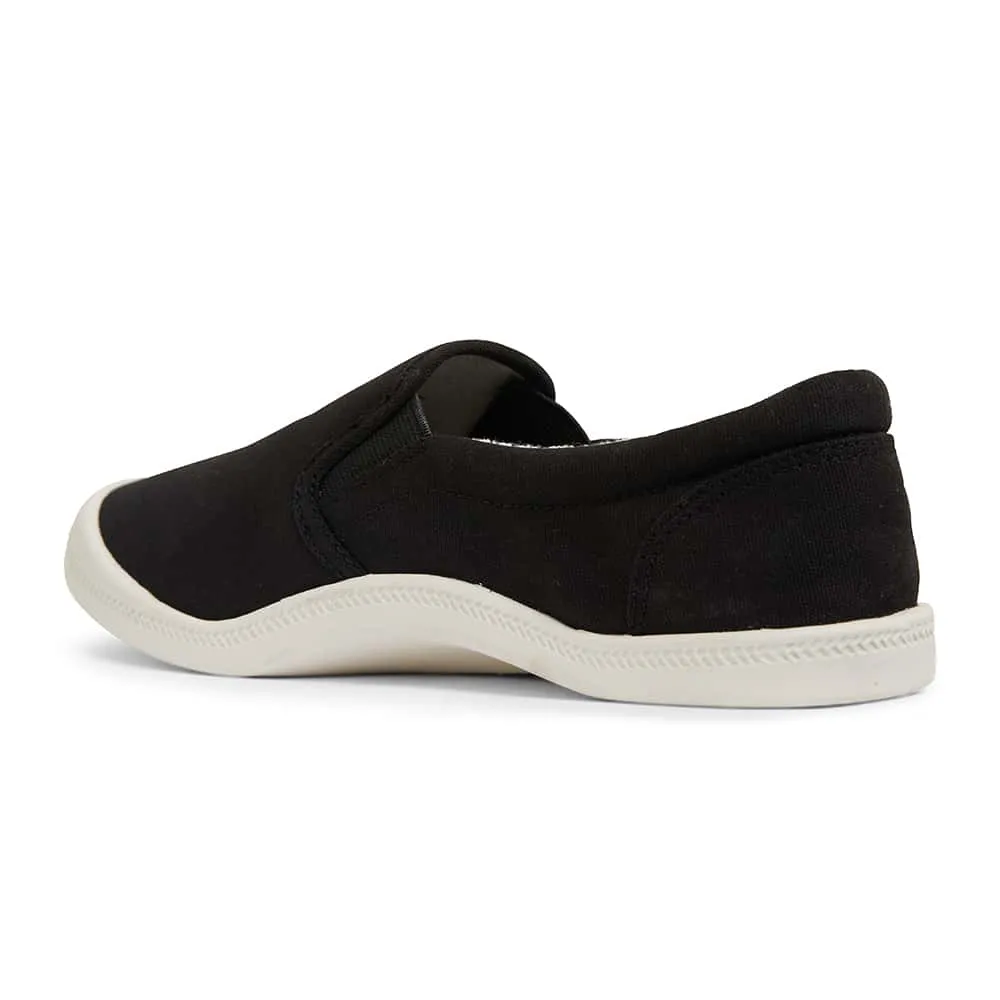Lucky Sneaker in Black Fabric