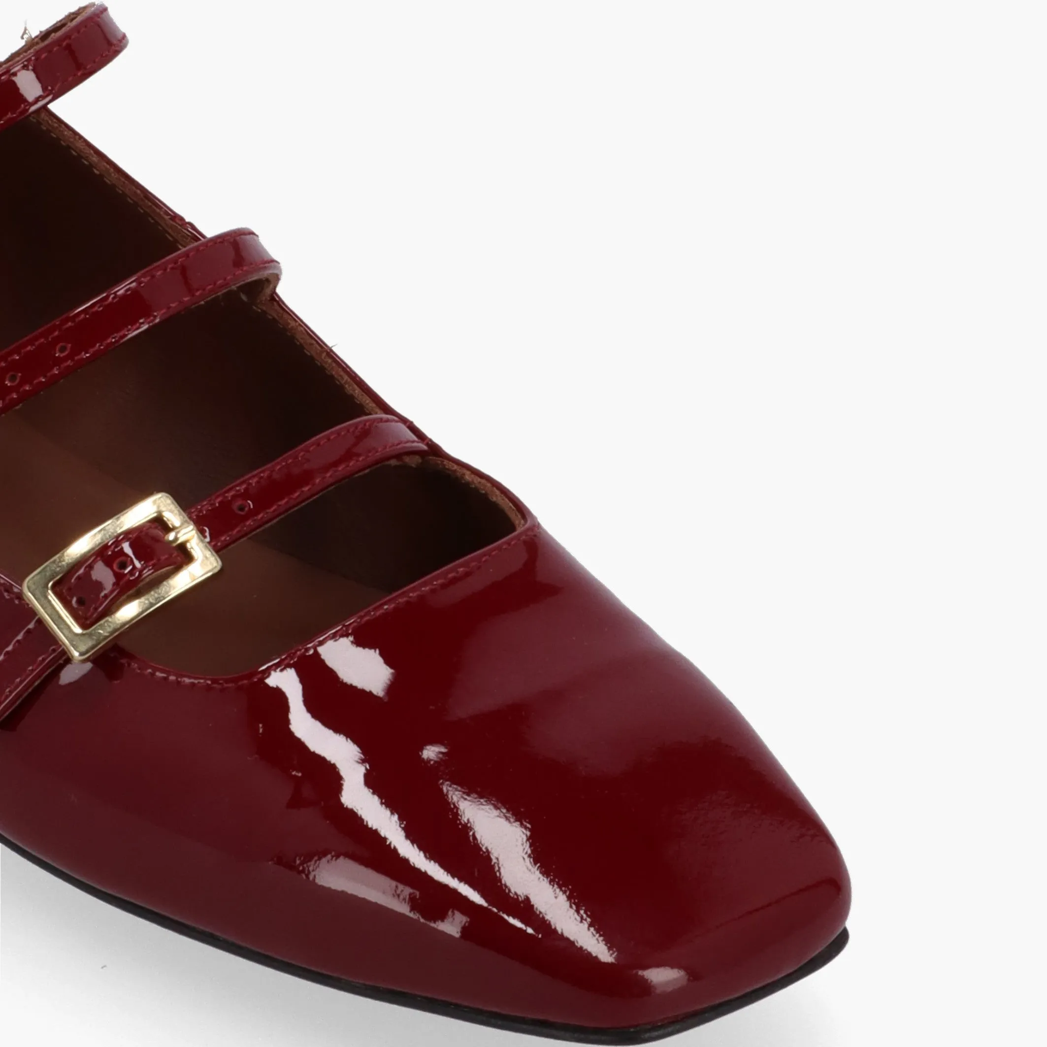 Luke Onix Wine Burgundy Leather Ballet Flats