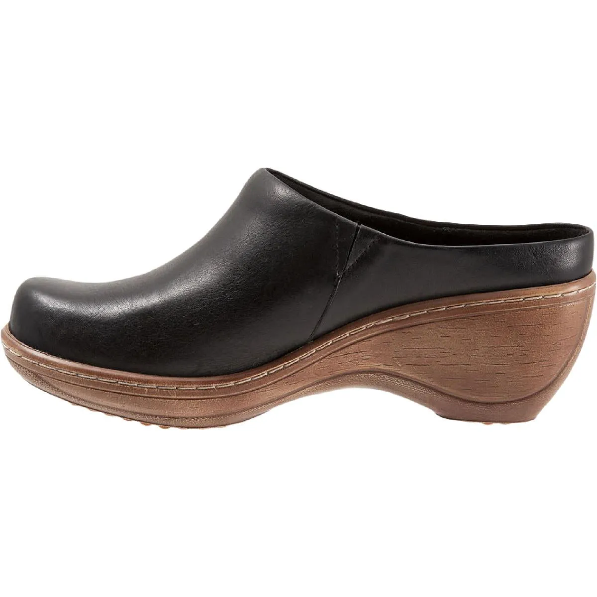 Madison Womens Leather Solid Clogs