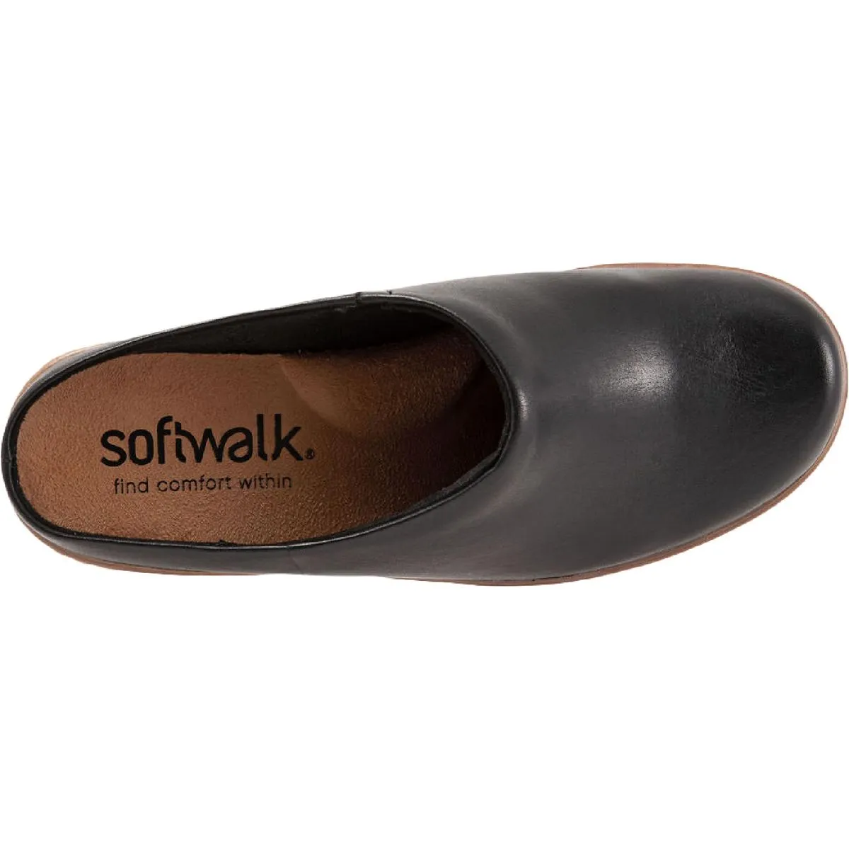 Madison Womens Leather Solid Clogs