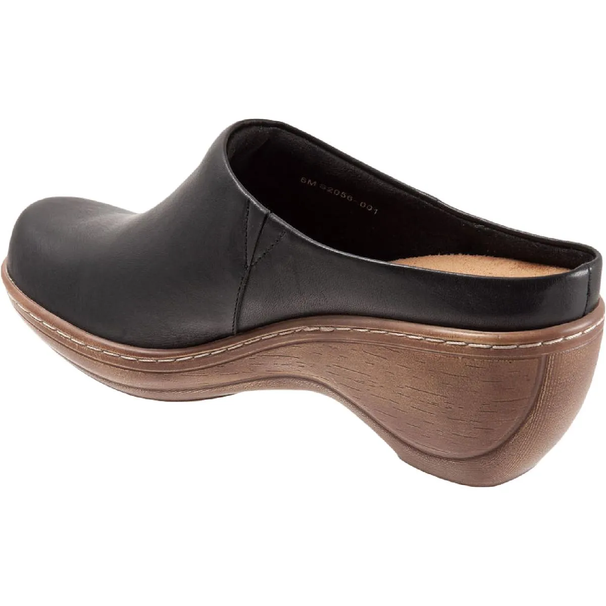 Madison Womens Leather Solid Clogs