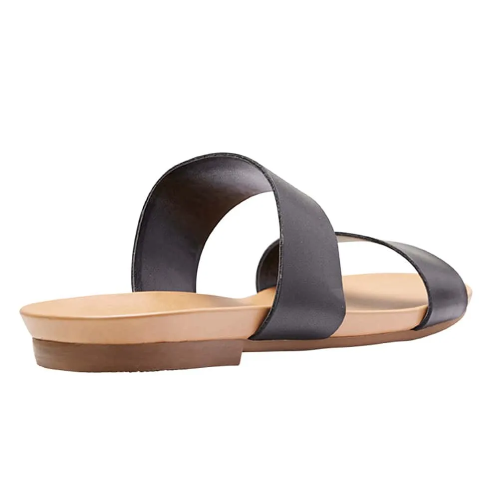 Malibu Sandal in Black Leather