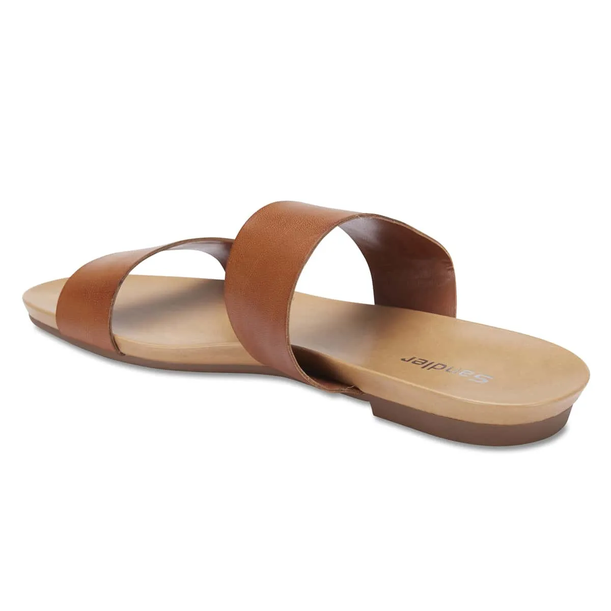 Malibu Sandal in Cognac Leather