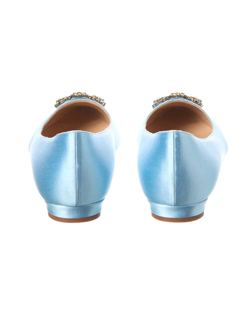 Manolo Blahnik Hangisimu Satin Flat (Authentic Pre-Owned)