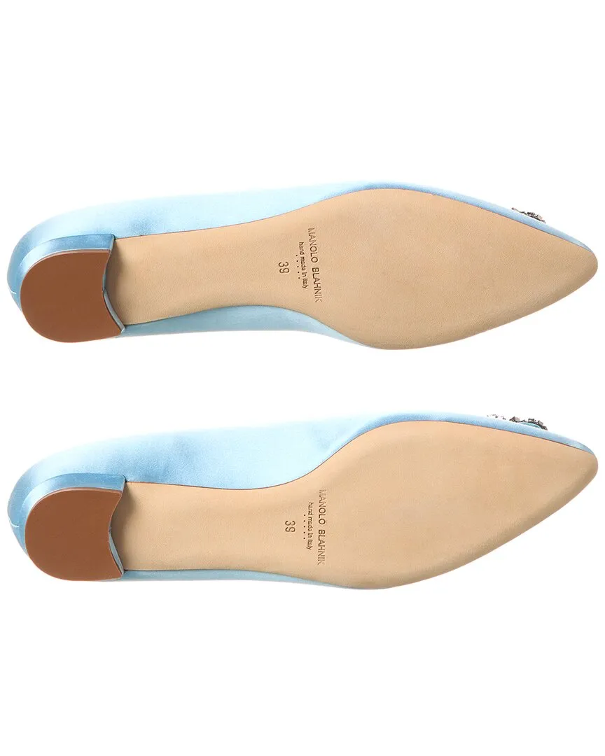 Manolo Blahnik Hangisimu Satin Flat (Authentic Pre-Owned)